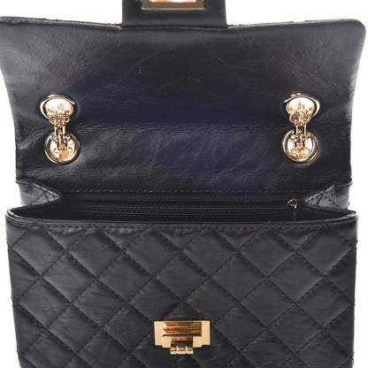 Chanel Aged Calfskin Quilted 2.55 Reissue Mini Flap Black 8 of 11