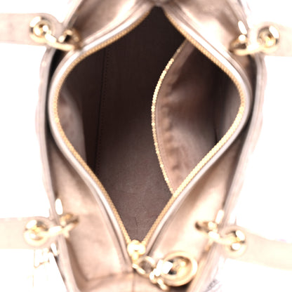 Christian Dior Metallic Calfskin Cannage Medium Lady Dior Gold 10 of 16