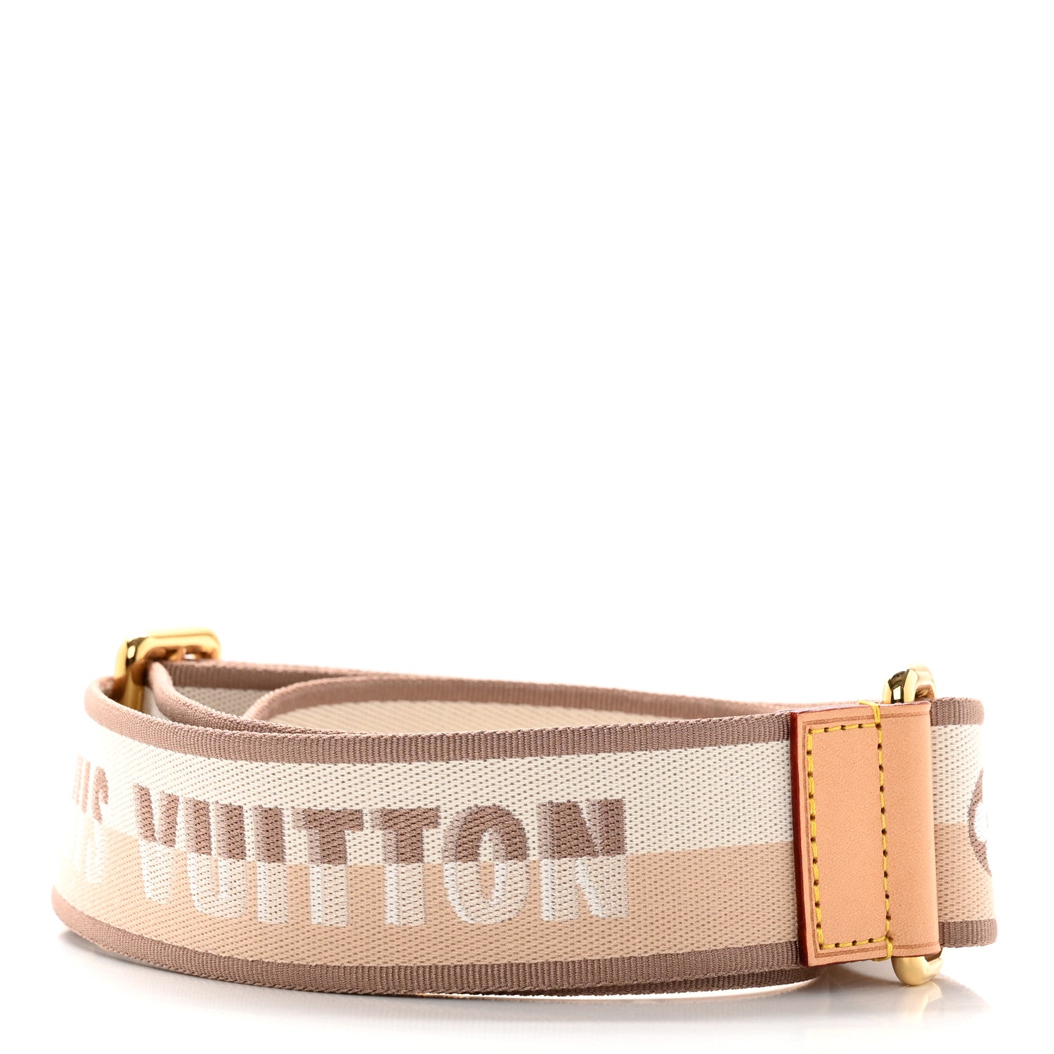 Louis Vuitton Jacquard Neverfull BB Shoulder Strap Beige Brown 2 of 5