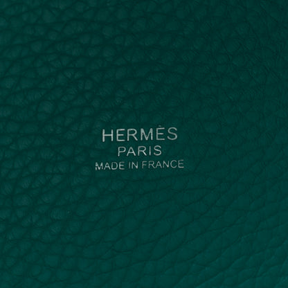 Hermes Taurillon Clemence Picotin Lock 18 PM Bleu Paon 6 of 10