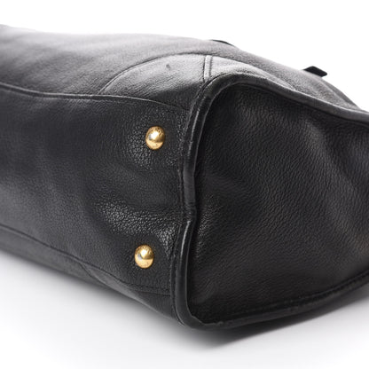 Prada Vitello Daino Shopping Satchel Black 8 of 13