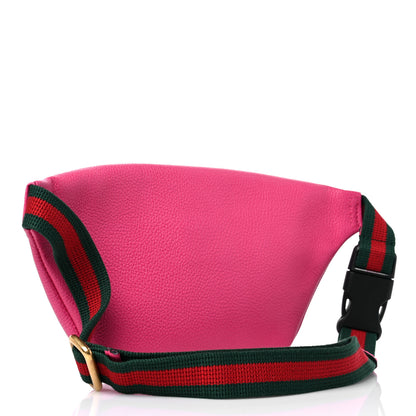 Gucci Grained Calfskin Small Logo Belt Bag Box Pink Green 3 of 10