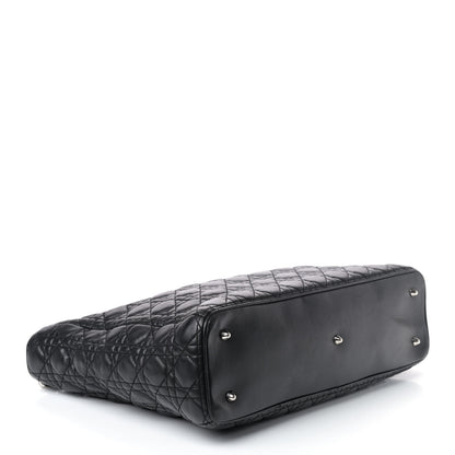 Christian Dior Lambskin Cannage XL Lady Dior Black 3 of 4