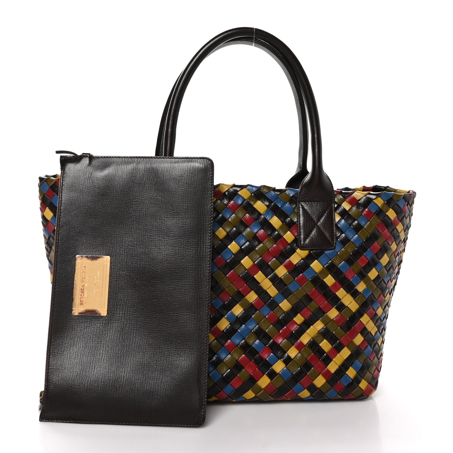 Bottega Veneta Shiny Goatskin Intrecciato Small Cabat Multicolor 3 of 12