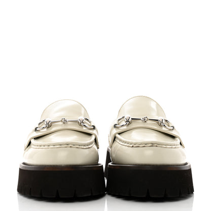 Gucci Cordovan Lux Horsebit Platform Mules 39 Mystic White 3 of 12