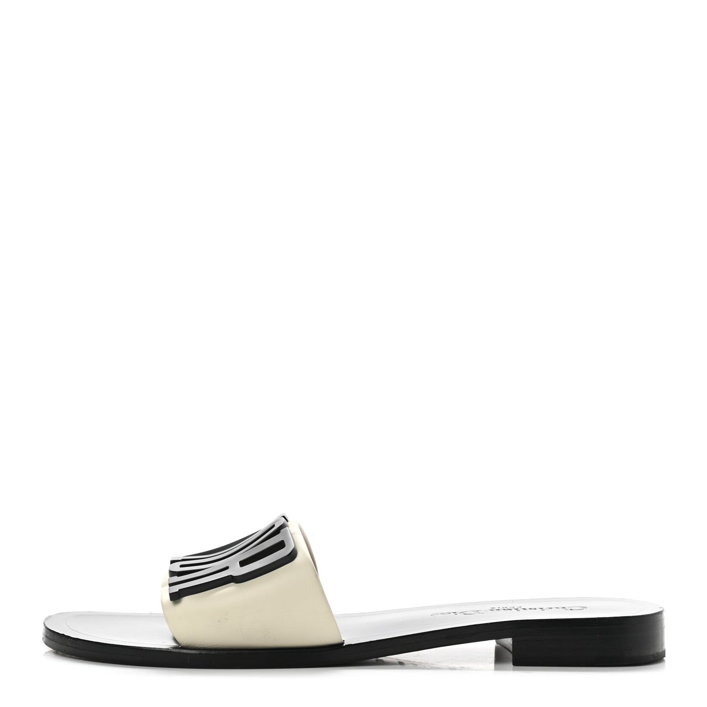 Calfskin Dio(r)evolution 10mm Slide Sandals 38.5 Off White
