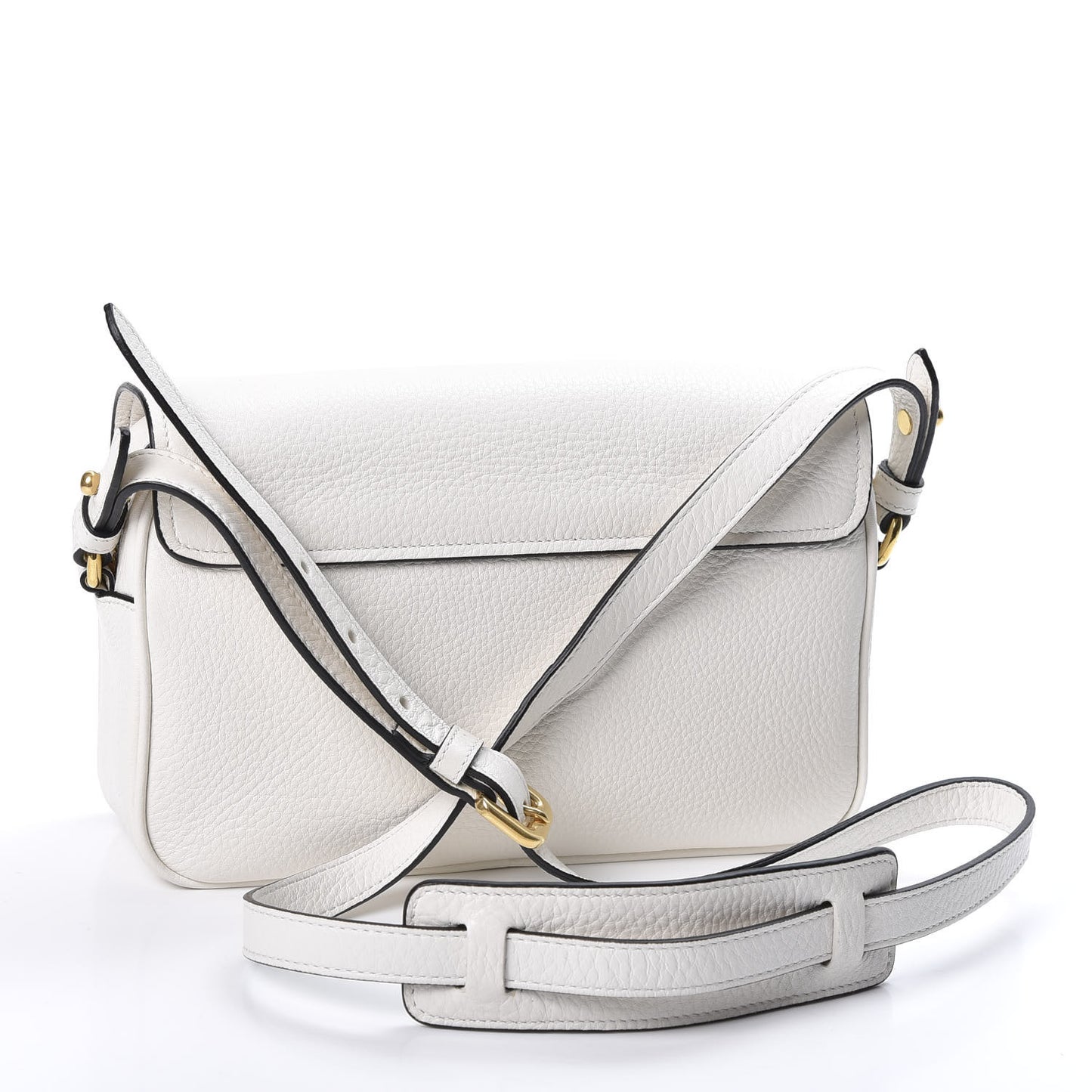 Vitello Phenix Flap Crossbody White