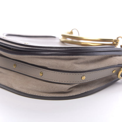 Chloe Calfskin Suede Small Nile Bracelet Bag Motty Grey 9 of 12