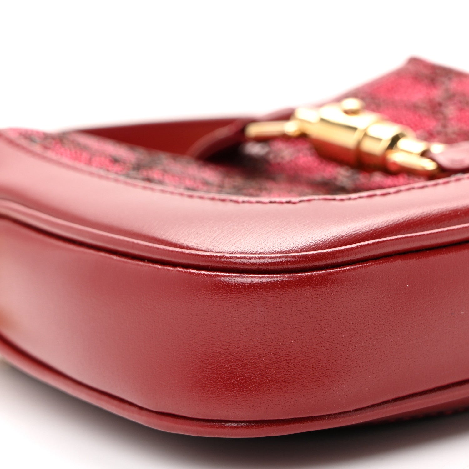 Gucci Calfskin Beaded Embroidery GG Monogram Mini Jackie 1961 Cherry Red 9 of 10