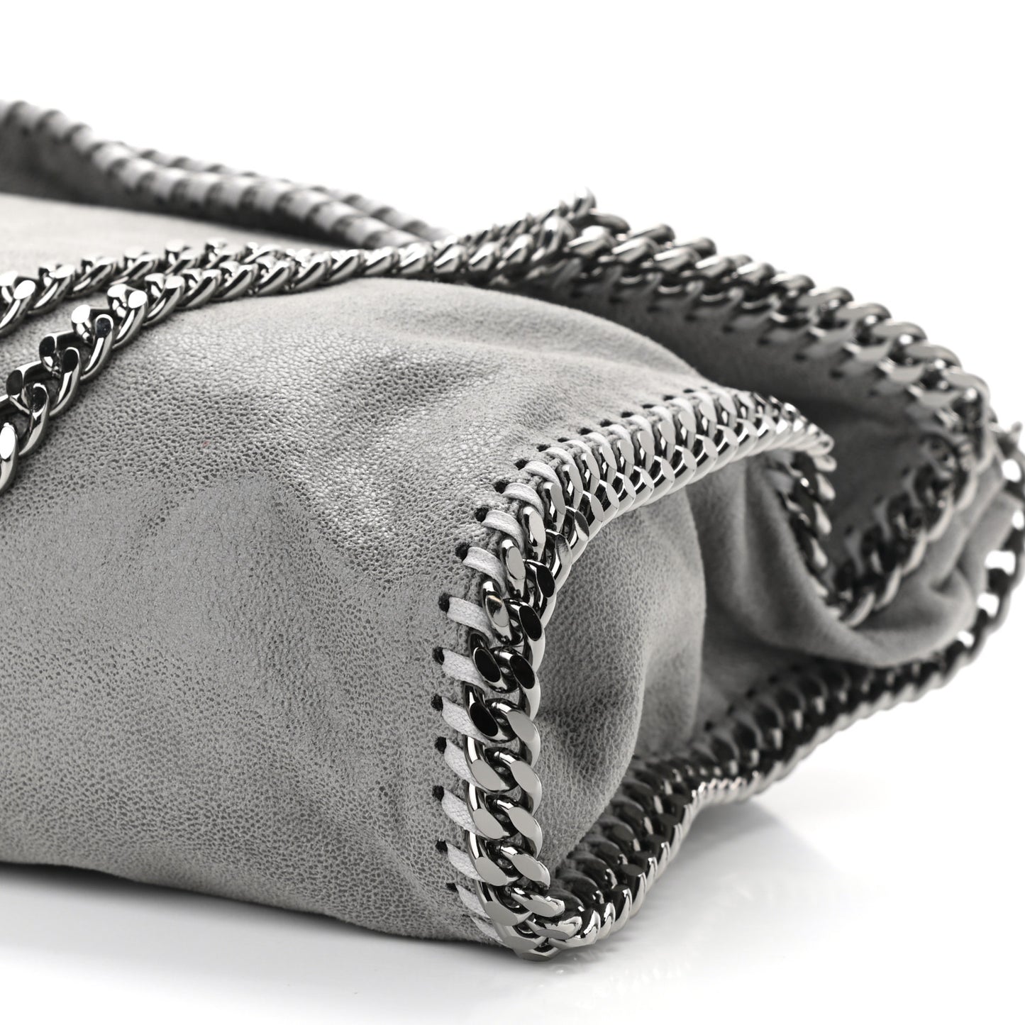 Shaggy Deer Small Falabella Tote Light Grey