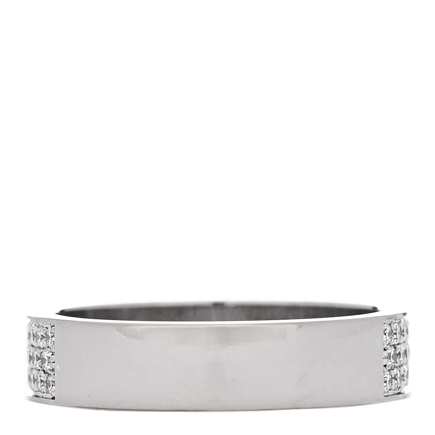 Hermes 18K White Gold Diamond MM Kelly Clochette Ring 51 5.75 4 of 8