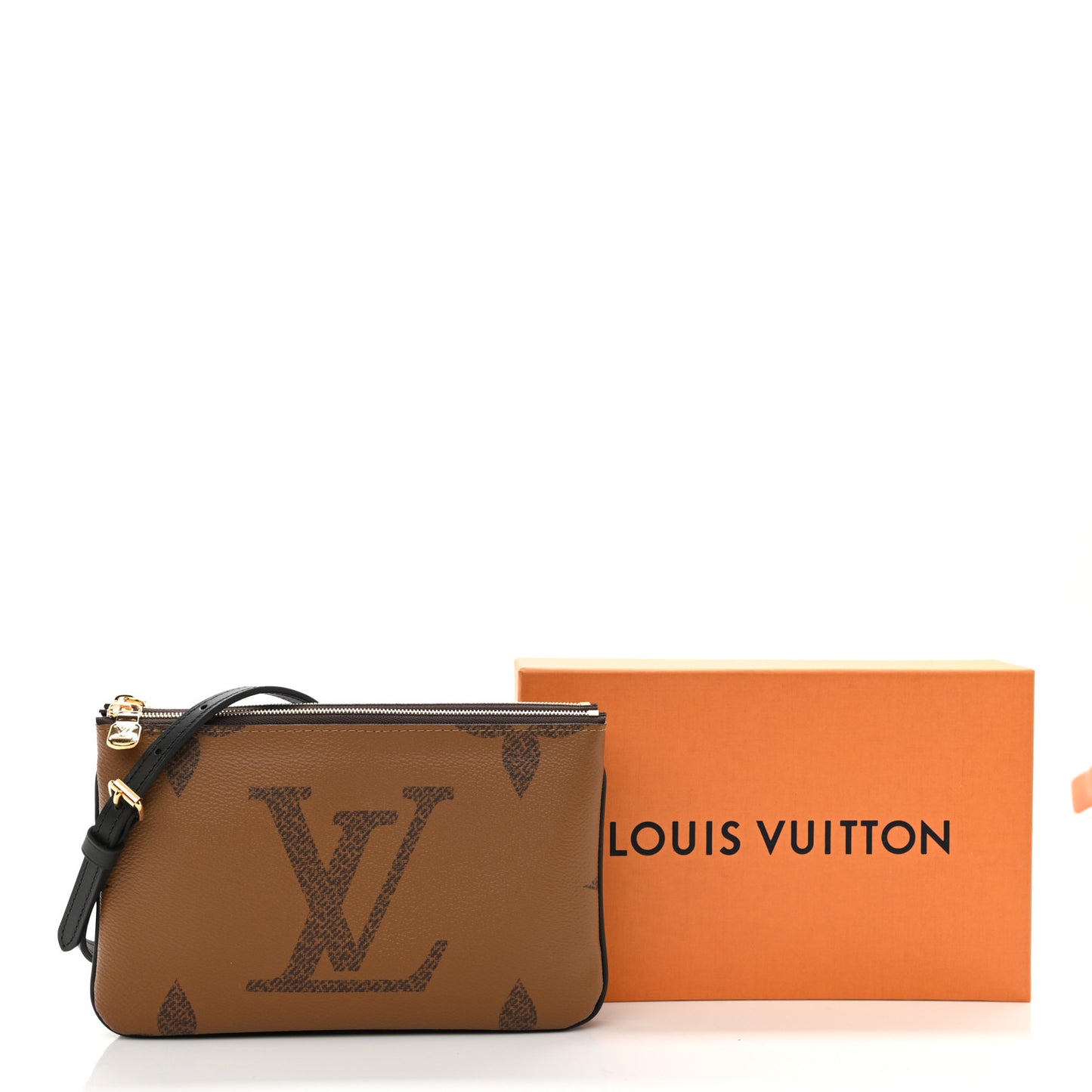 Reverse Monogram Giant Double Zip Pochette