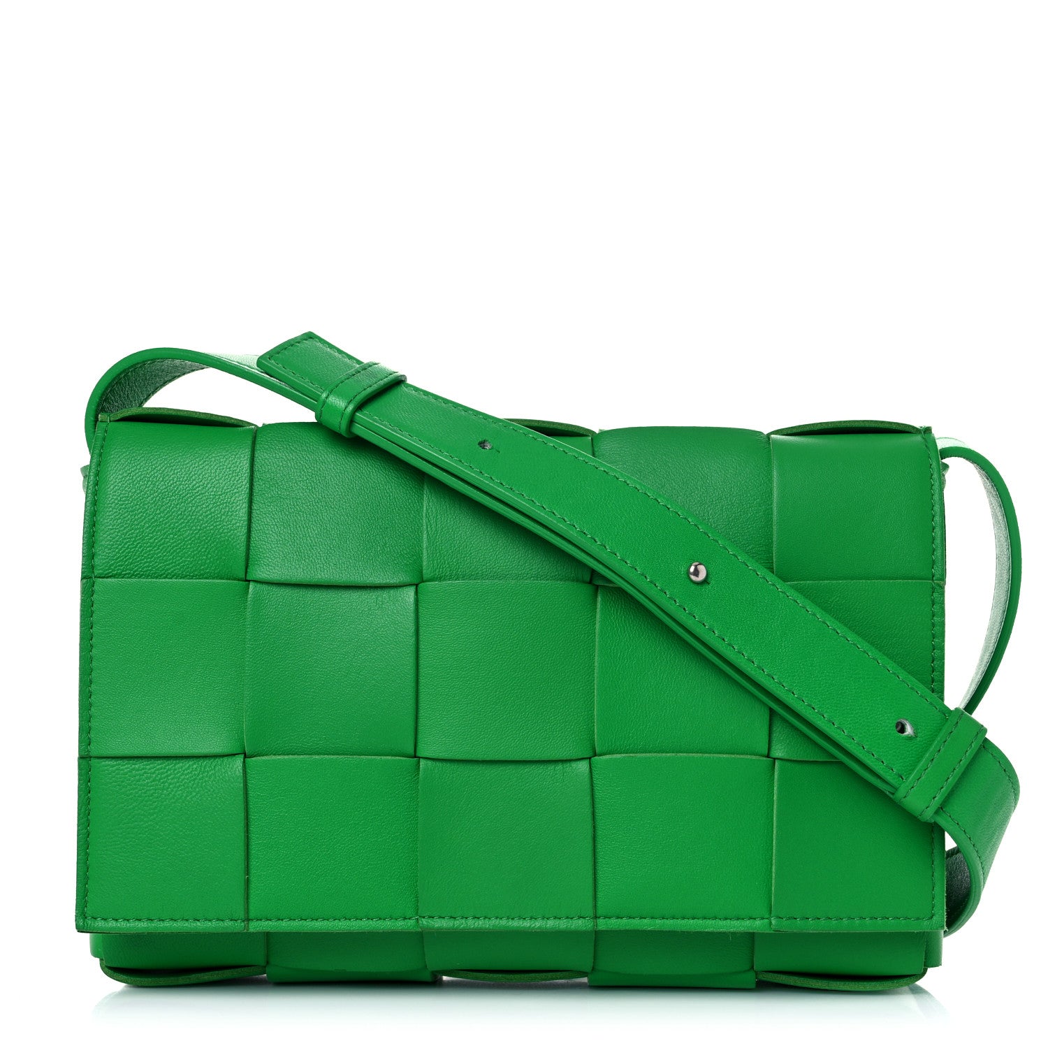 Bottega Veneta Lambskin Maxi Intrecciato Cassette Crossbody Bag Parakeet 1 of 13