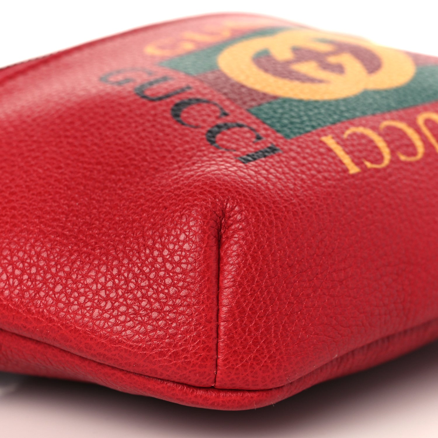 Gucci Grained Calfskin Small Logo Belt Bag Hibiscus Red 5 of 9