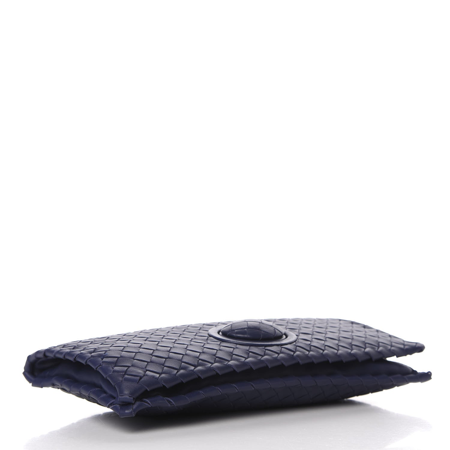 Bottega Veneta Nappa Intrecciato Turnlock Clutch Atlantic 4 of 9