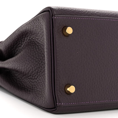 Hermes Togo Kelly Retourne 28 Raisin 9 of 12