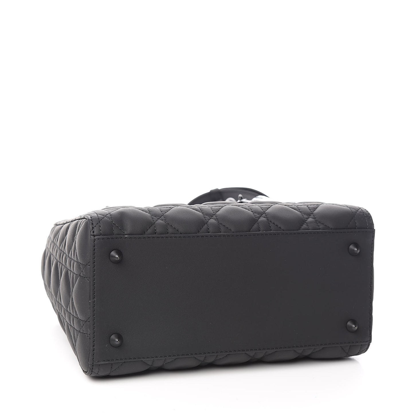 Ultra Matte Calfskin Cannage Medium Lady Dior Black
