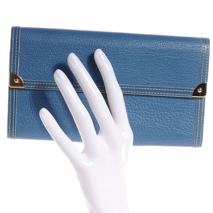 Louis Vuitton Suhali Porte Tresor International Wallet Blue 2 of 8