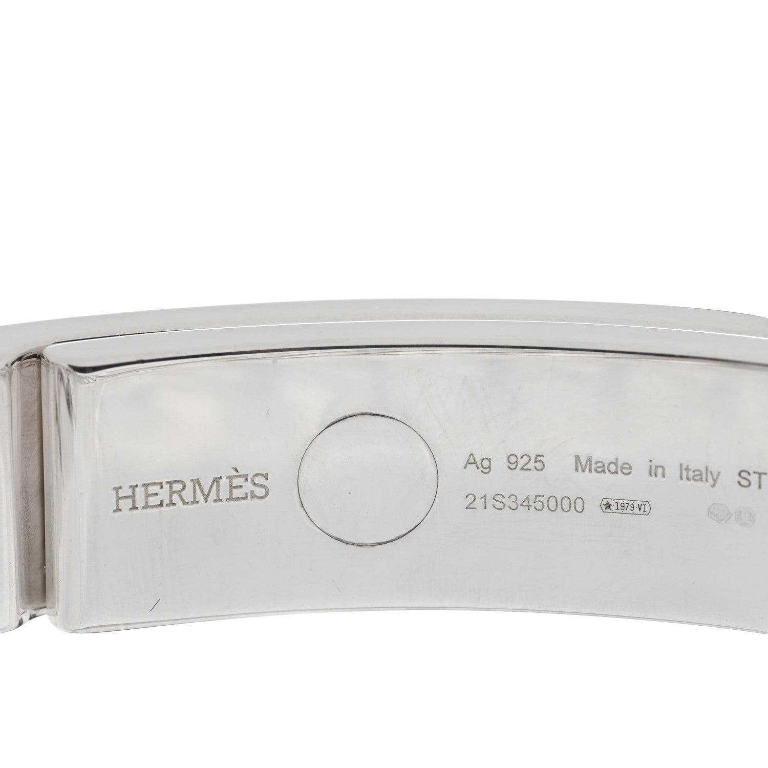 Hermes Sterling Silver GM Kelly Gourmette Bracelet ST 3 of 4