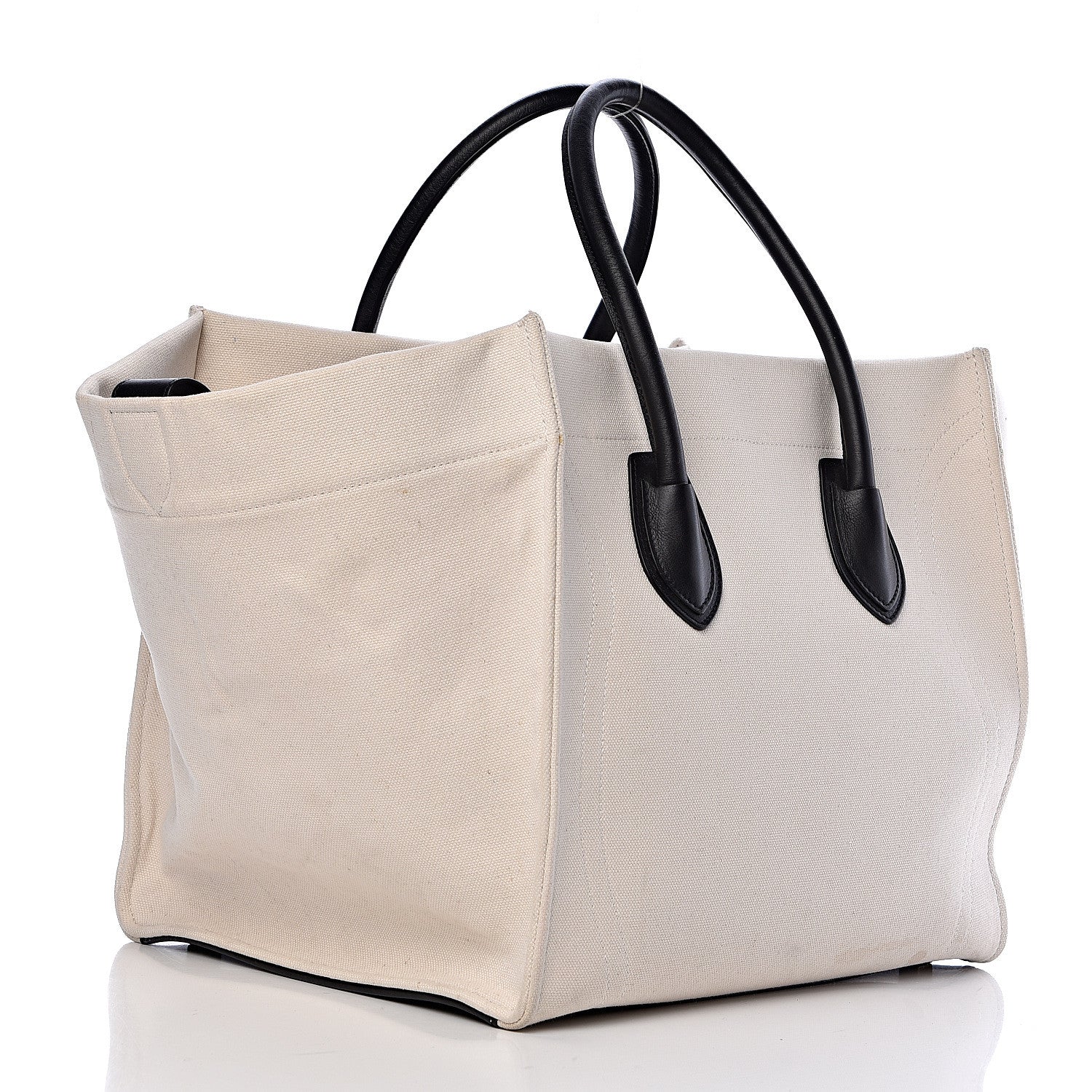 Celine Cotton Canvas Medium Phantom Luggage White 3 of 20