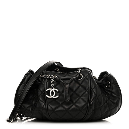 Chanel Calfskin Quilted Drawstring Sac Cordon Bag Black 1 of 9