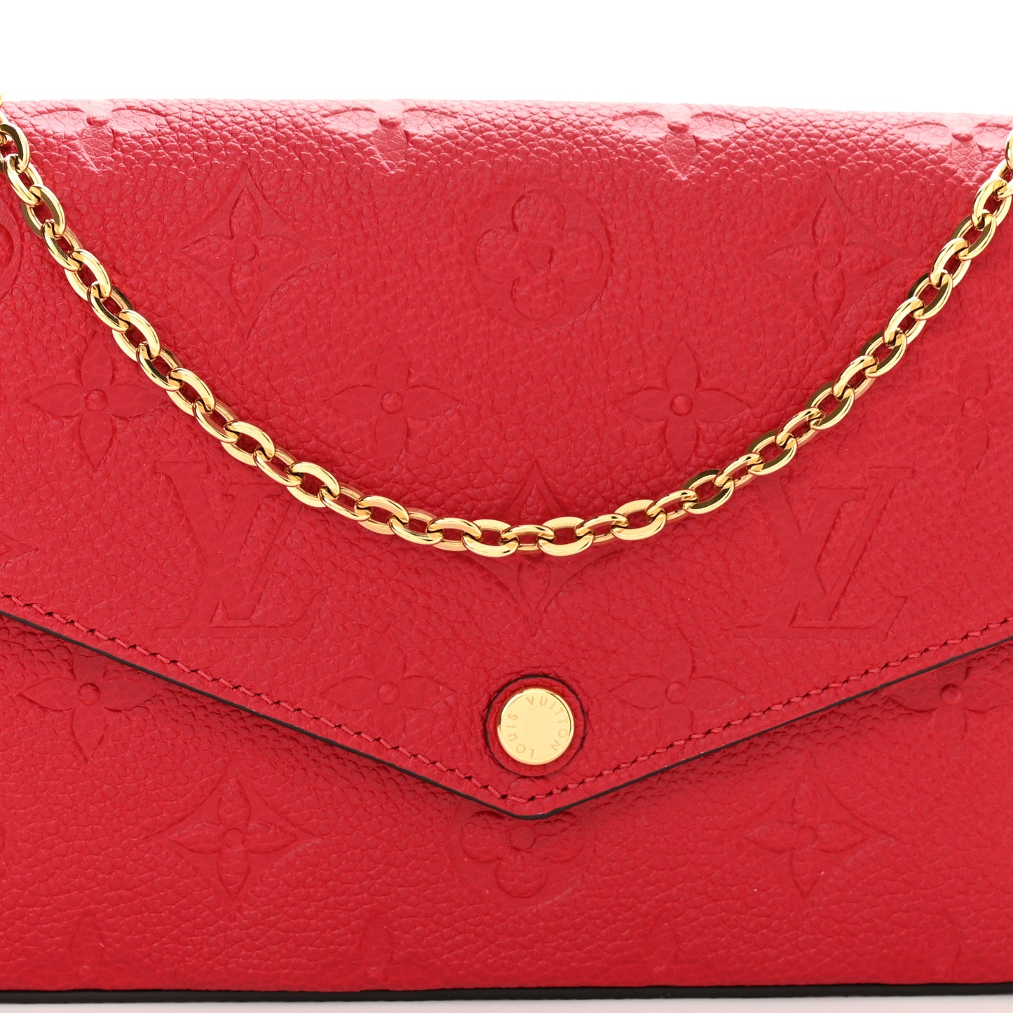 Empreinte Pochette Felicie Chain Wallet Scarlet