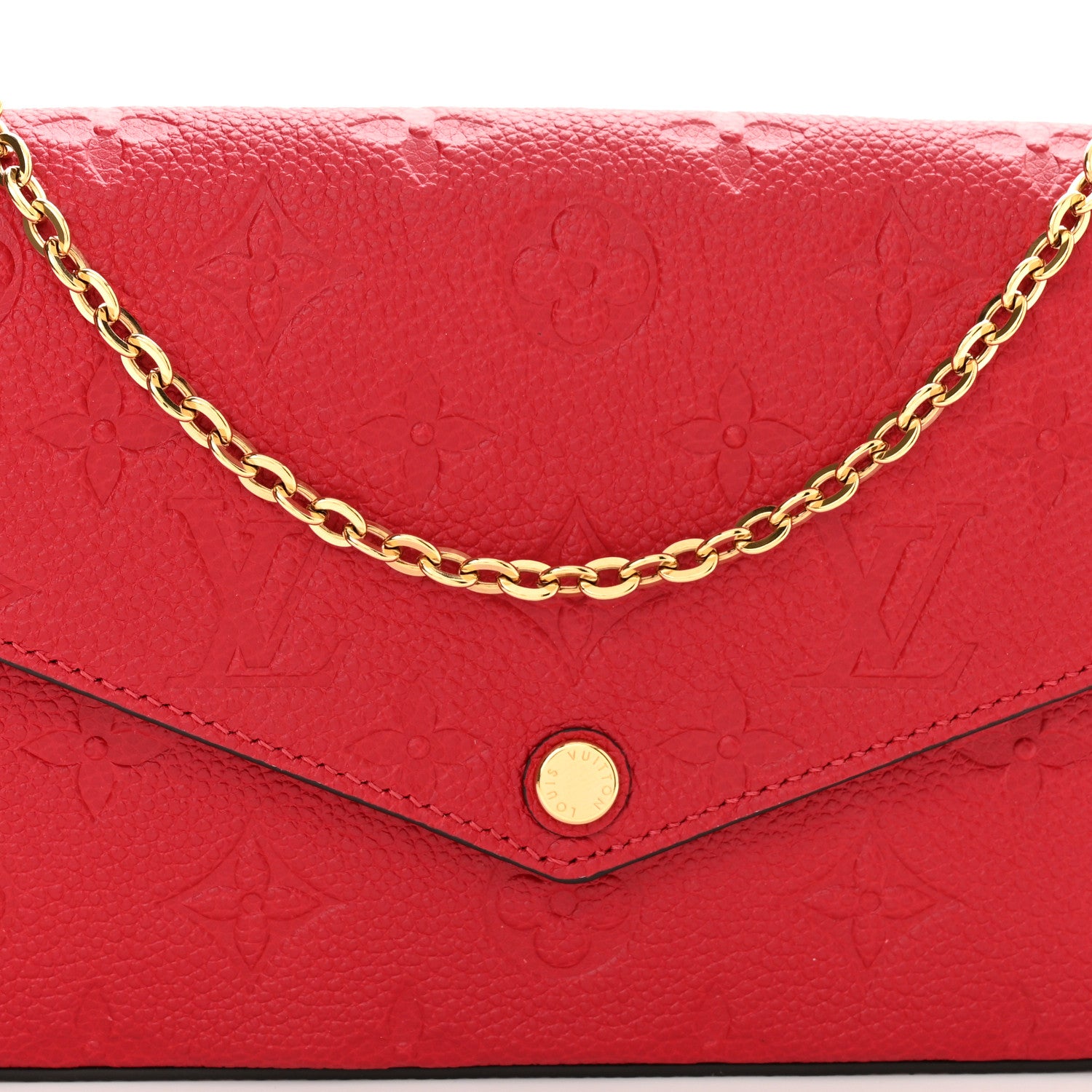 Louis Vuitton Empreinte Pochette Felicie Chain Wallet Scarlet 8 of 10