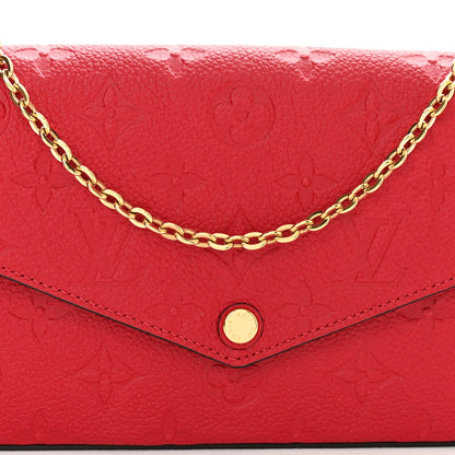 Louis Vuitton Empreinte Pochette Felicie Chain Wallet Scarlet 8 of 10