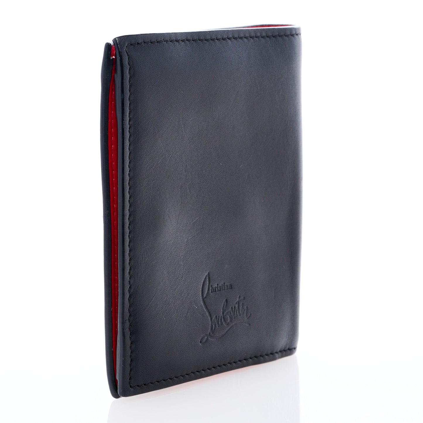 Calfskin Spiked Paros Wallet Black