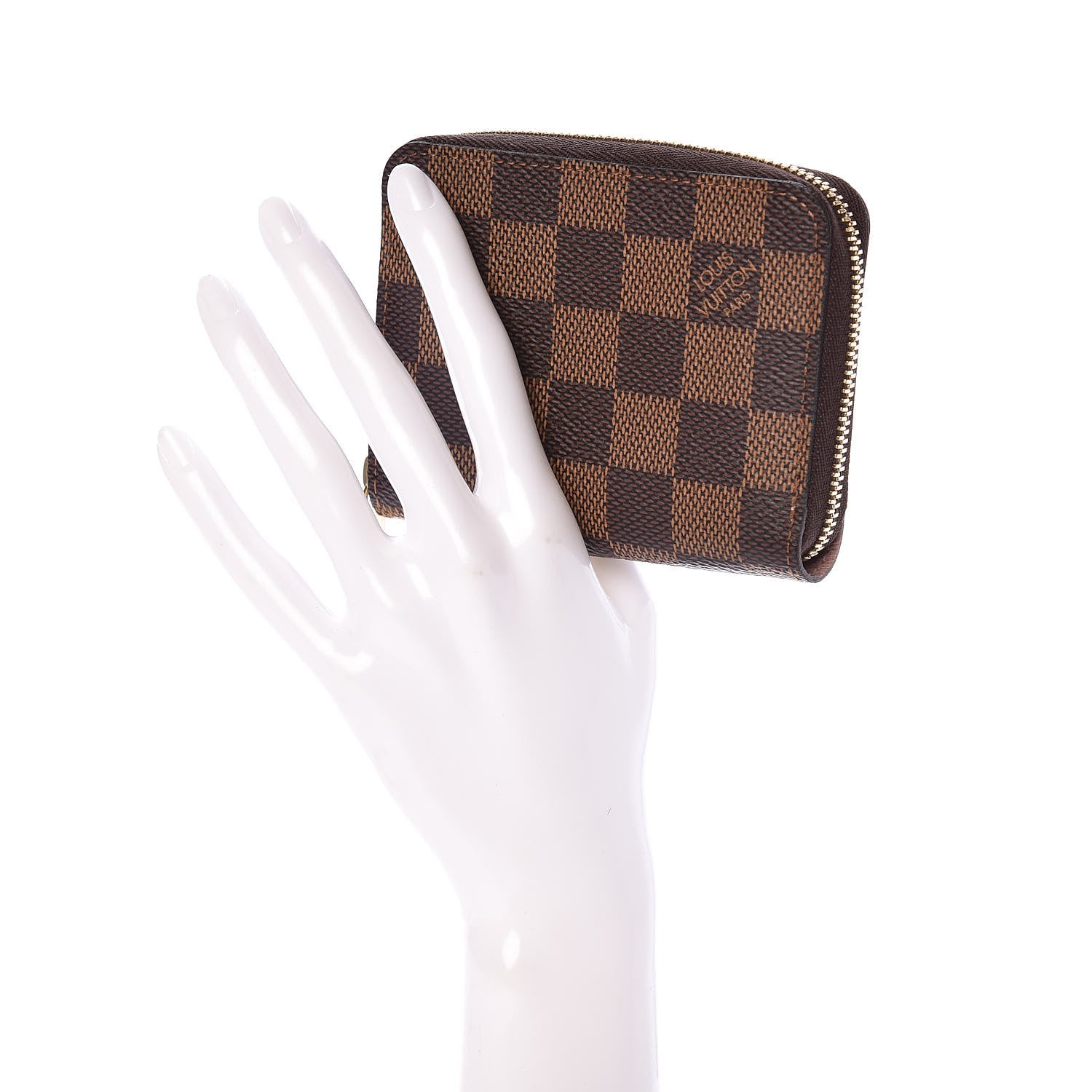 Louis Vuitton Damier Ebene Zippy Coin Purse Rose Ballerine 2 of 7