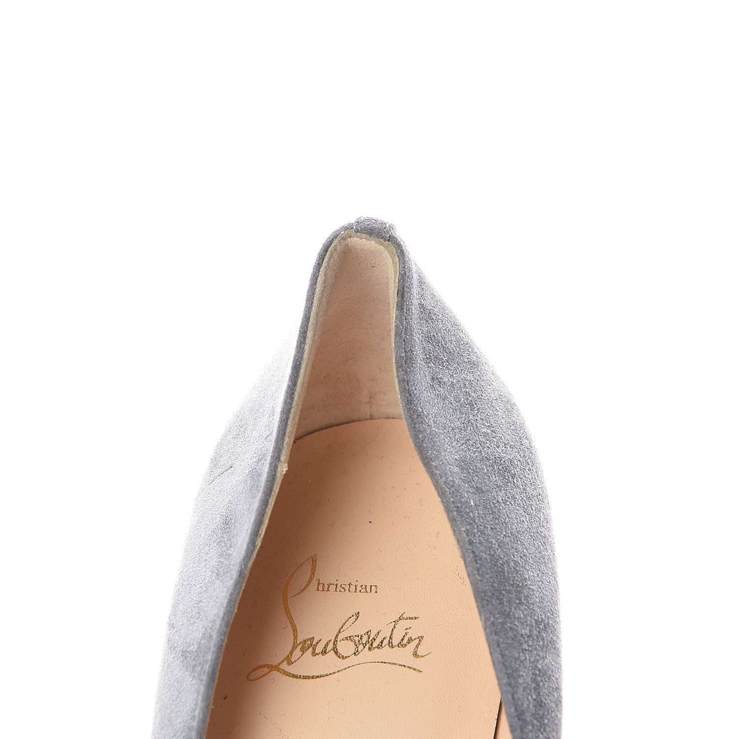 Christian Louboutin Veau Velours Melissa Wedges 39 Grey 10 of 11