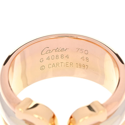 Cartier 18K Pink Yellow White Gold C De Cartier Ring 48 4.5 4 of 4