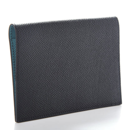 Hermes Epsom MC2 Magellan Passport Holder Bleu Indigo Bleu Saint Cyr 3 of 7
