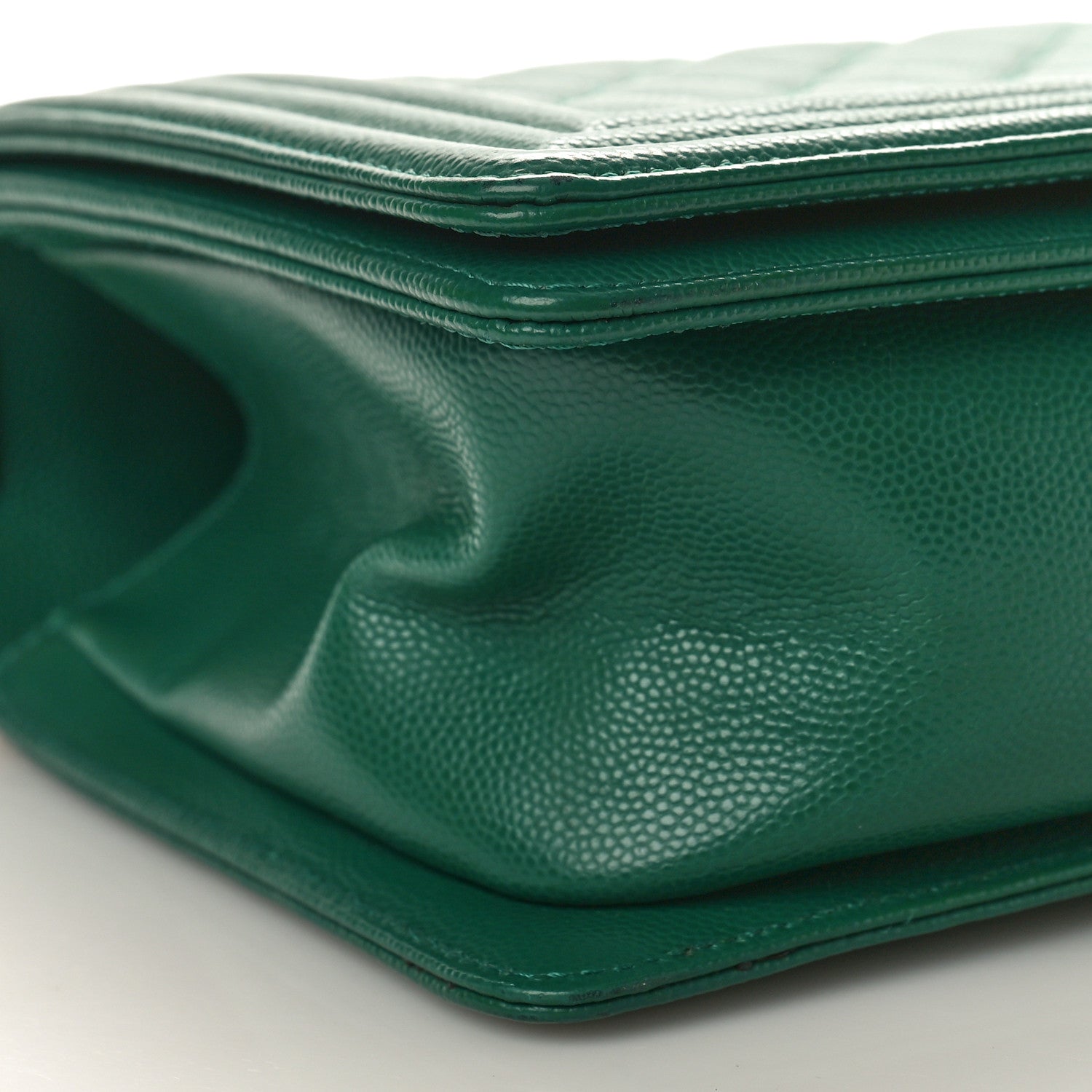 Chanel Caviar Quilted Medium Boy Flap Dark Green 8 of 10