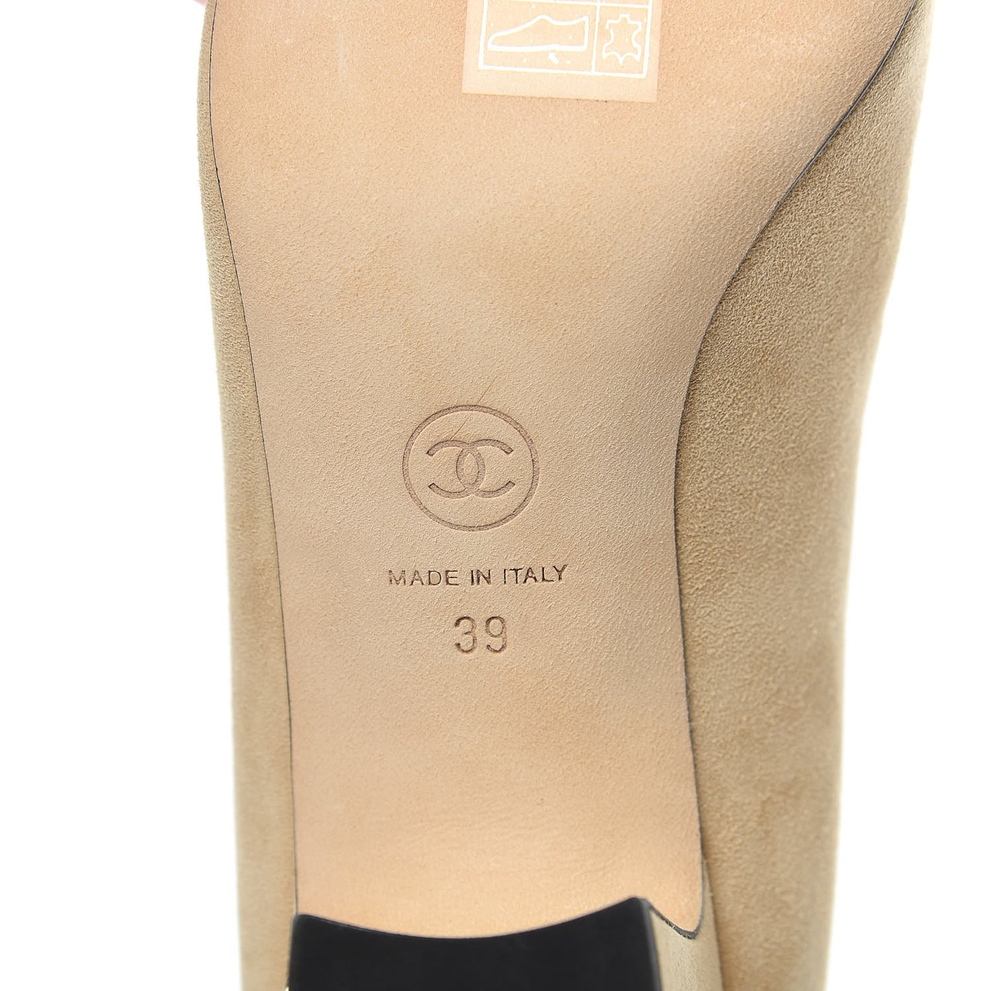 Suede Satin Cap Toe Low Heel Pumps 39 Beige Black
