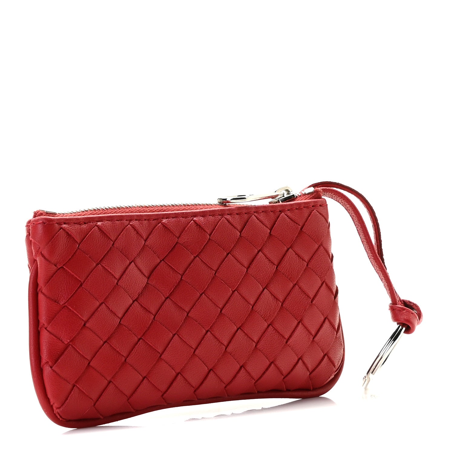 Bottega Veneta Nappa Intrecciato Key Holder Red 3 of 8