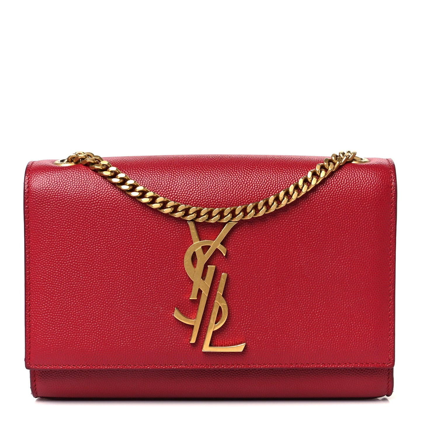 Grain De Poudre Small Deconstructed Monogram Kate Satchel Red
