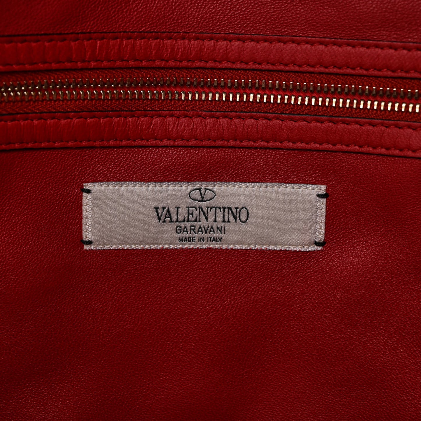 Nappa Intricate Soutache Tote Red