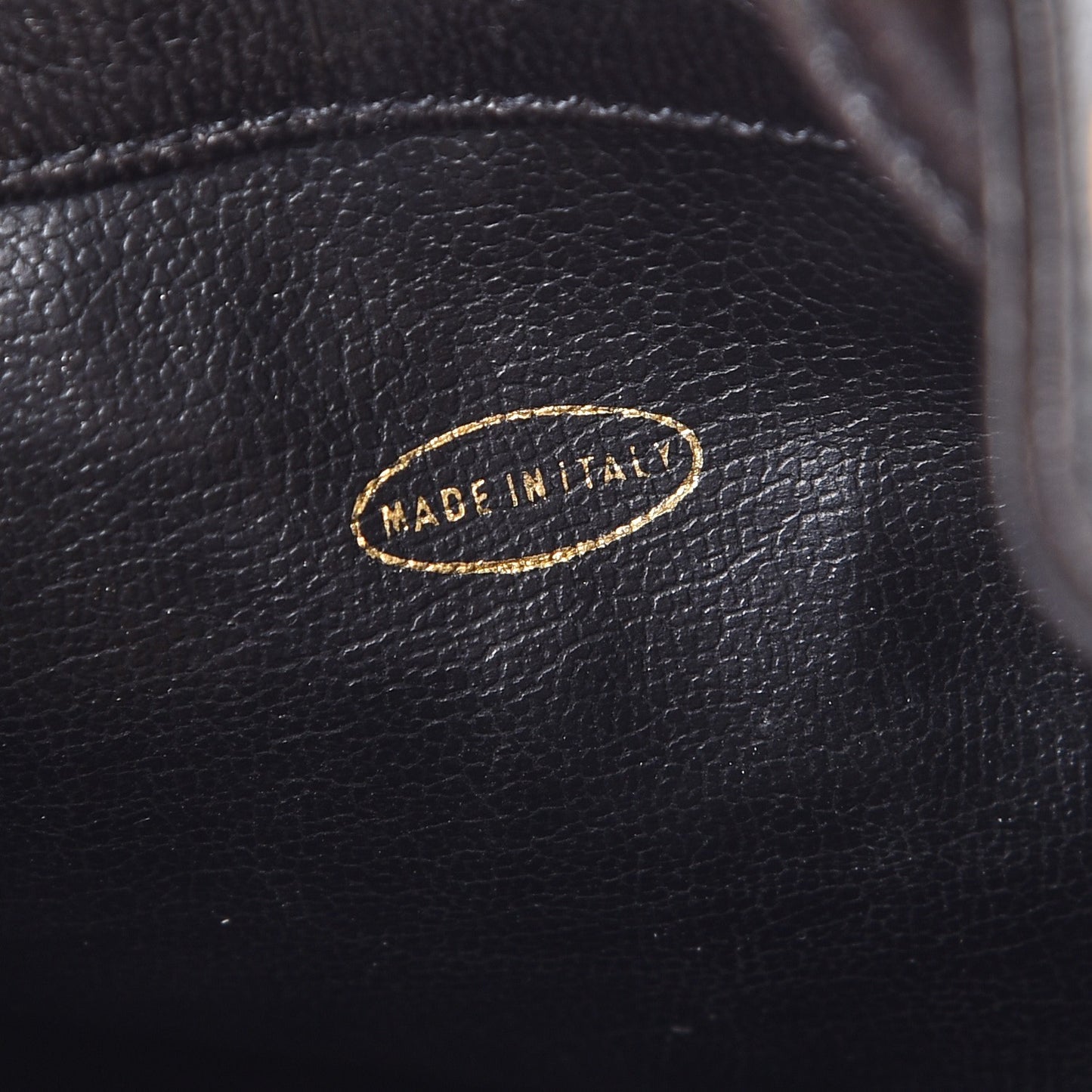 Lambskin CC Drawstring Bag Black