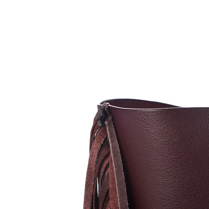 Saint Laurent Calfskin Large Fringe Shopping Tote Amaranto 23 of 35