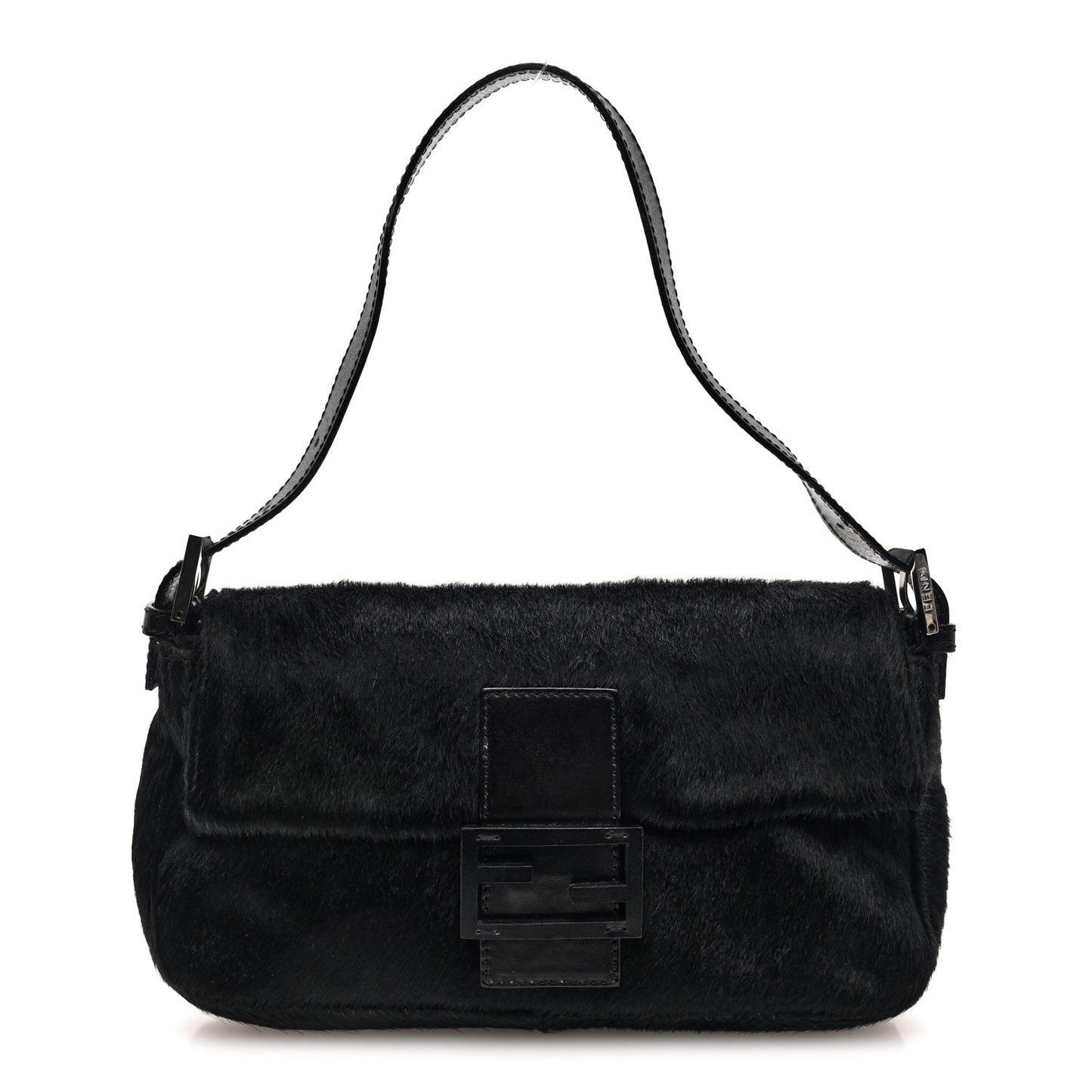 Calf Hair Baguette Black