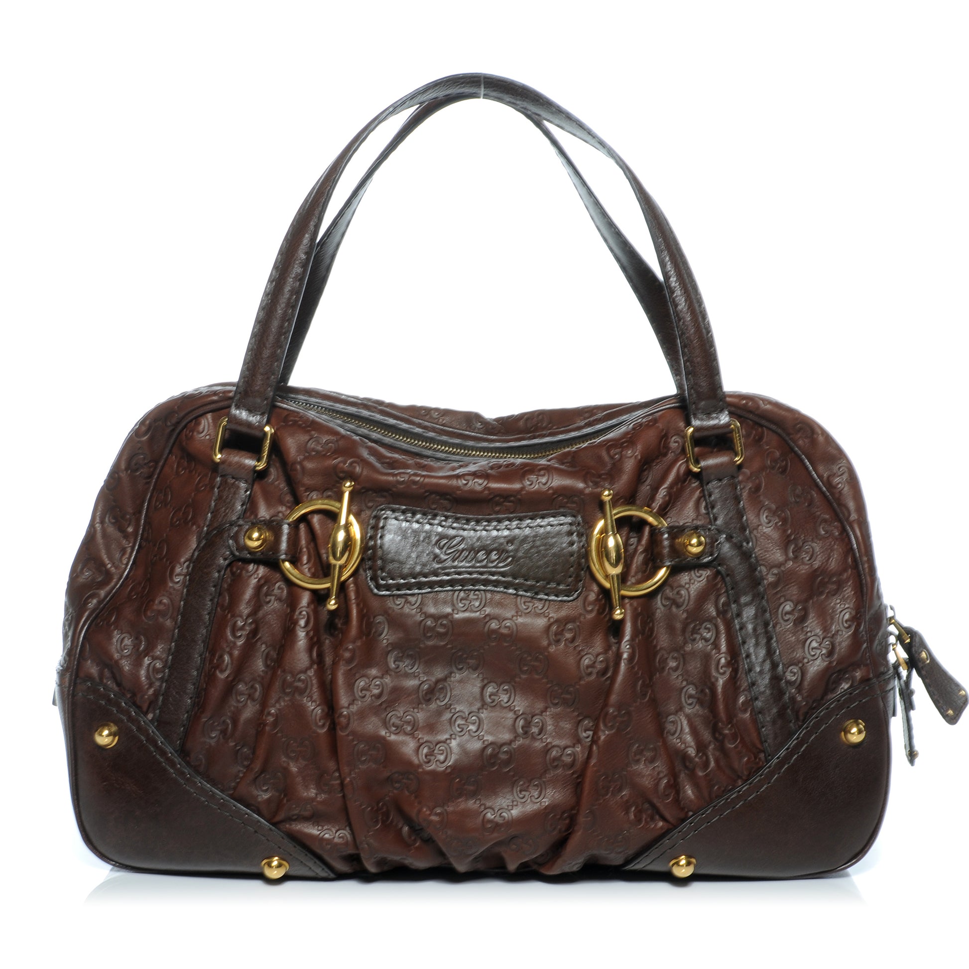 Gucci Guccissima Jockey Boston Brown 1 of 8