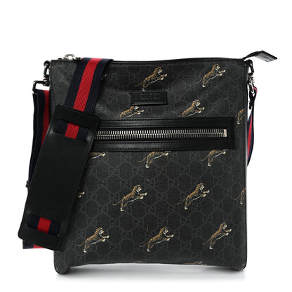 Gucci GG Supreme Monogram Tigers Web Messenger Bag Black Multicolor 1 of 10