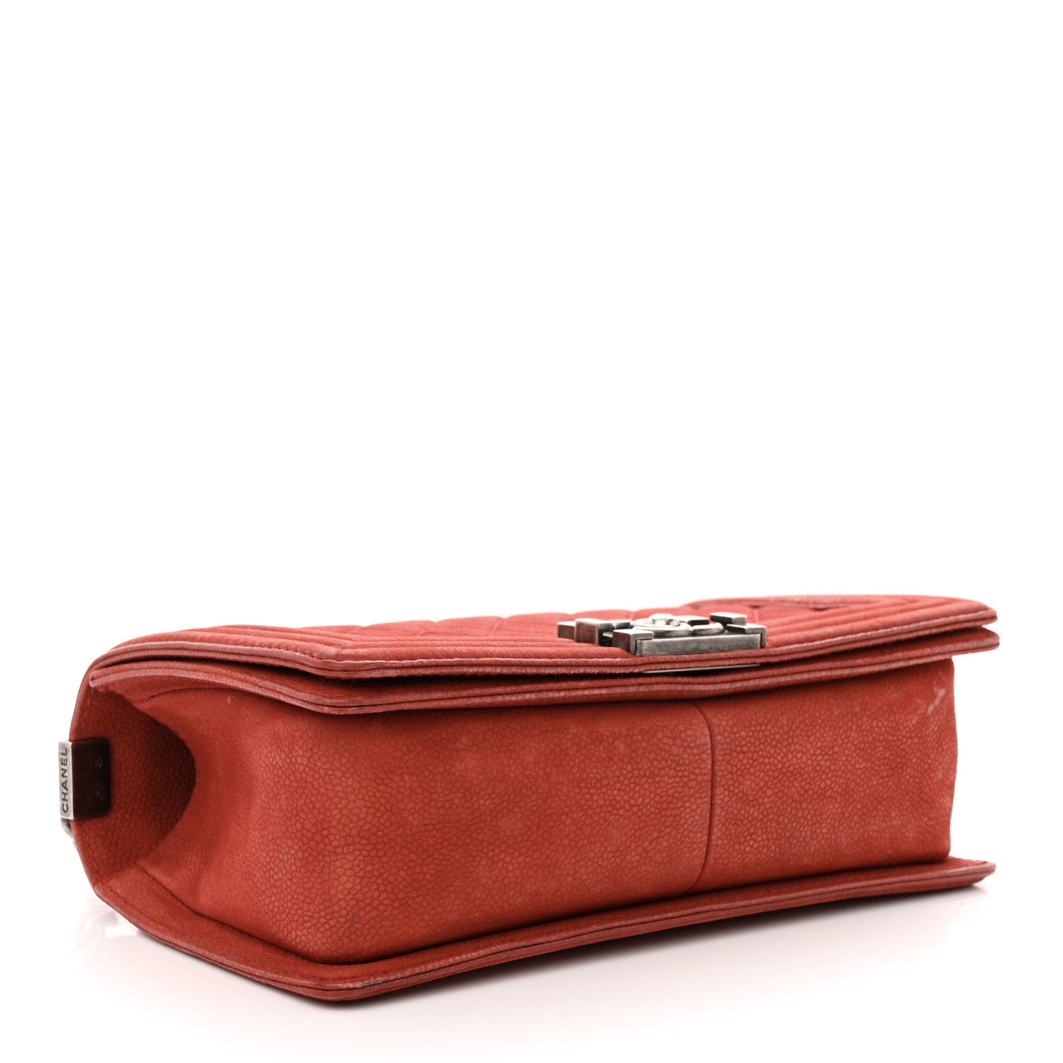 Chanel Suede Caviar Quilted Medium Boy Flap Red 4 of 17