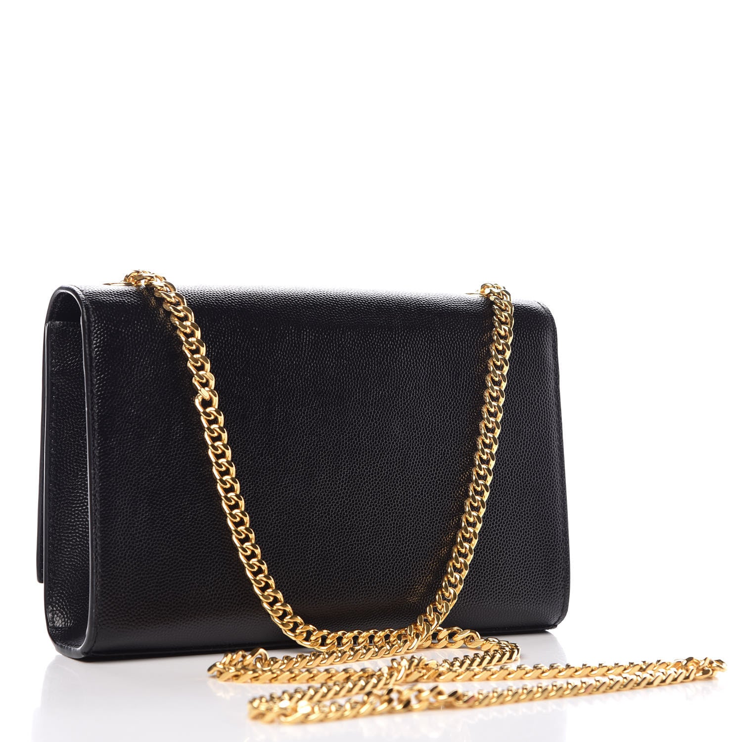 Saint Laurent Grain De Poudre Small Monogram Kate Satchel Black 3 of 8