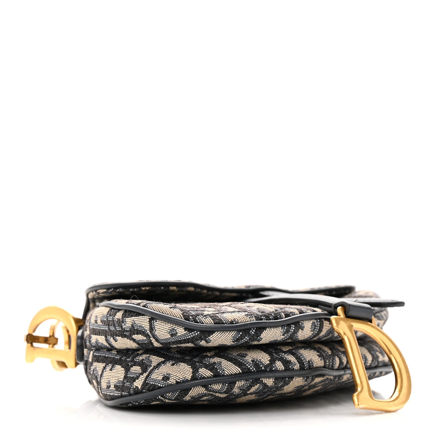 Christian Dior Oblique Mini Saddle Bag Blue 4 of 12
