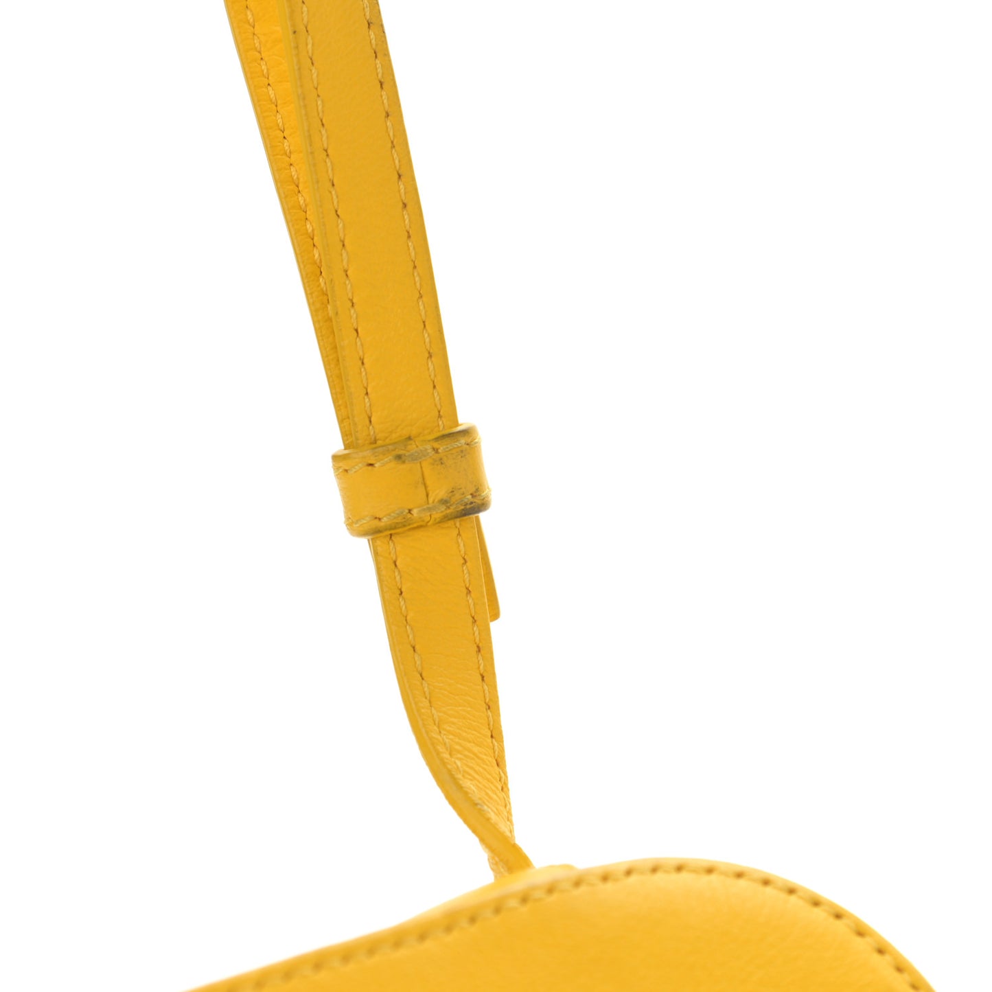 Calfskin Logo XS Everyday Camera Bag Yellow Black