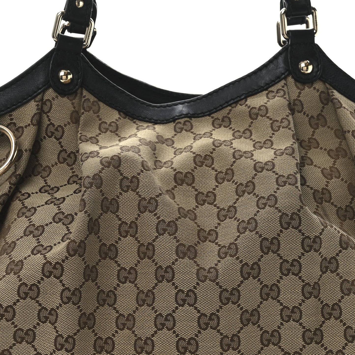 Monogram Large Sukey Tote Beige Ebony Black
