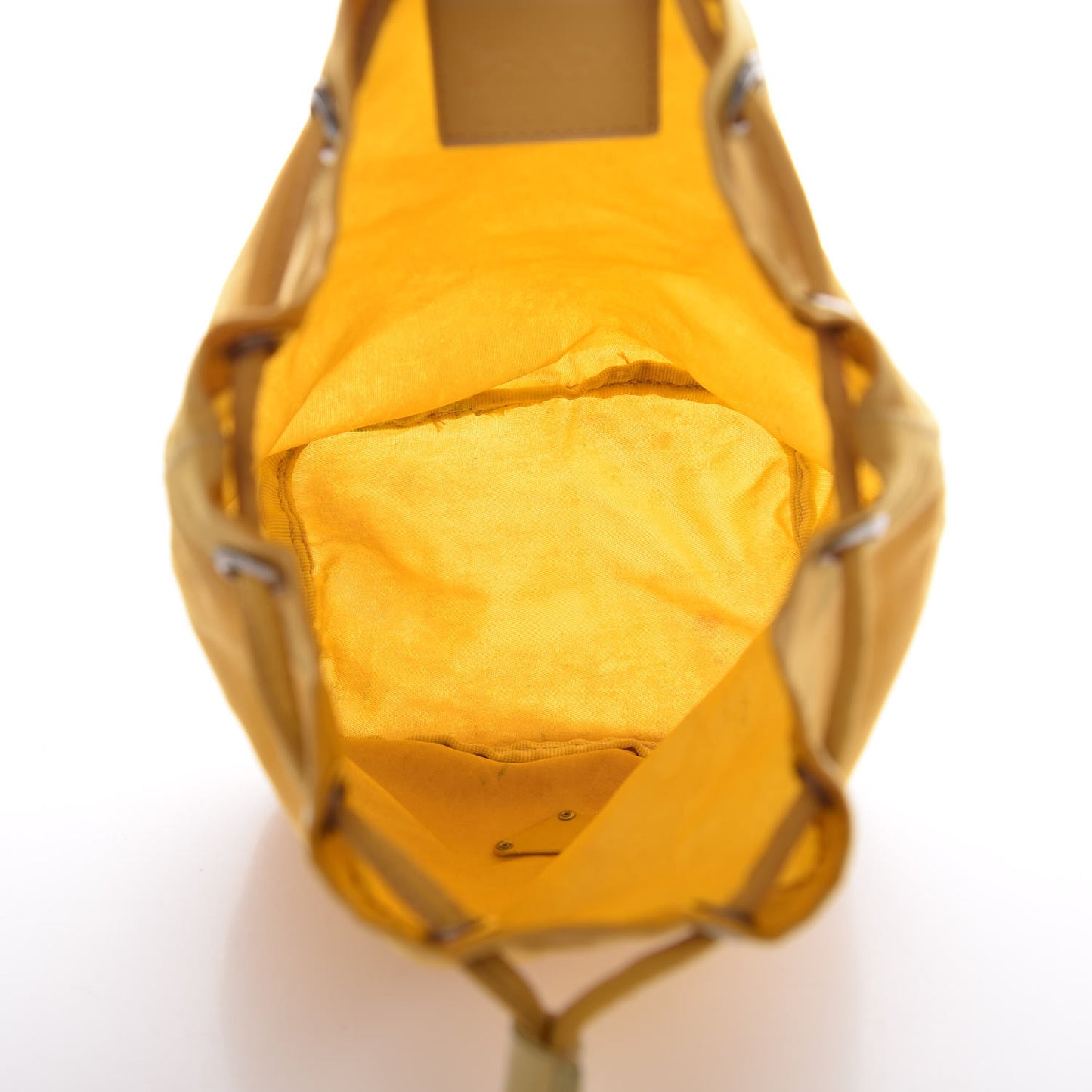 Tessuto Nylon Drawstring Pouch Yellow