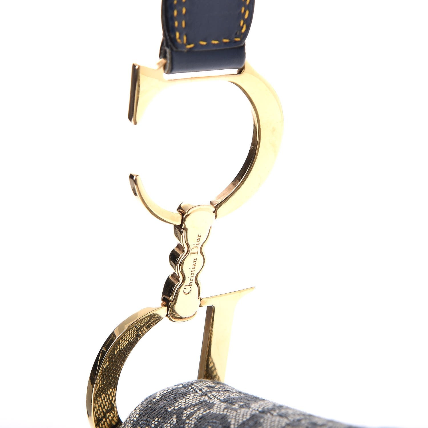 Christian Dior Monogram Saddle Bag Blue 6 of 8